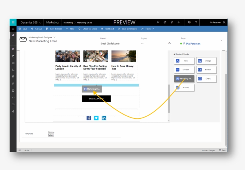 With Your New Email Message Still Open, Drag A Marketing - Microsoft Dynamics 365, transparent png