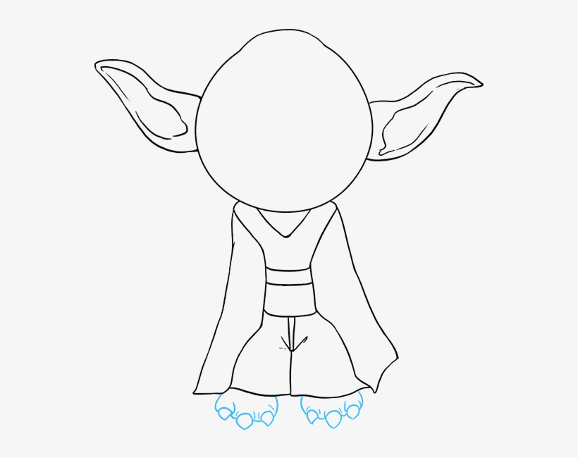 How To Draw Yoda - Cartoon Yoda, transparent png