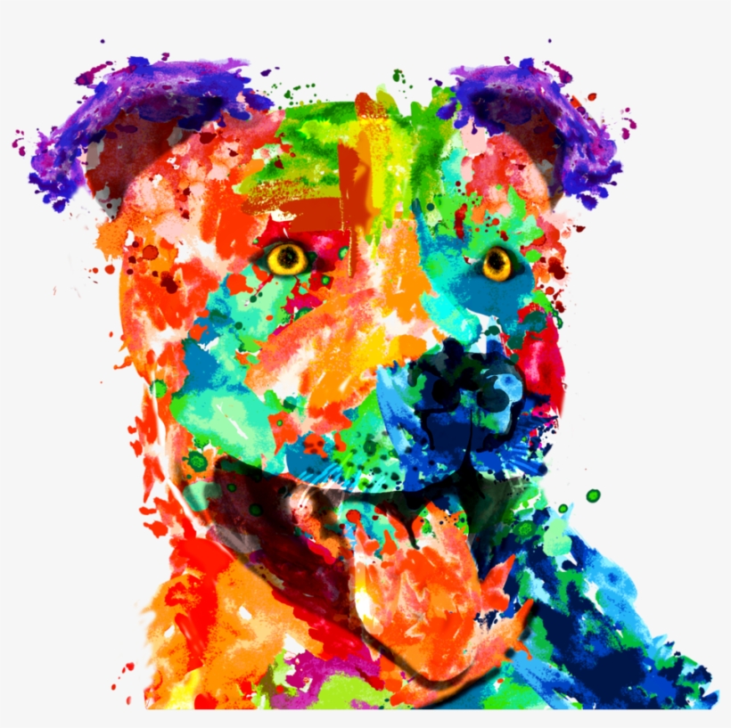 0 Replies 5 Retweets 7 Likes - Colorful Pit Bull Coffee Mug- Pit Bull Lover Gifts-, transparent png