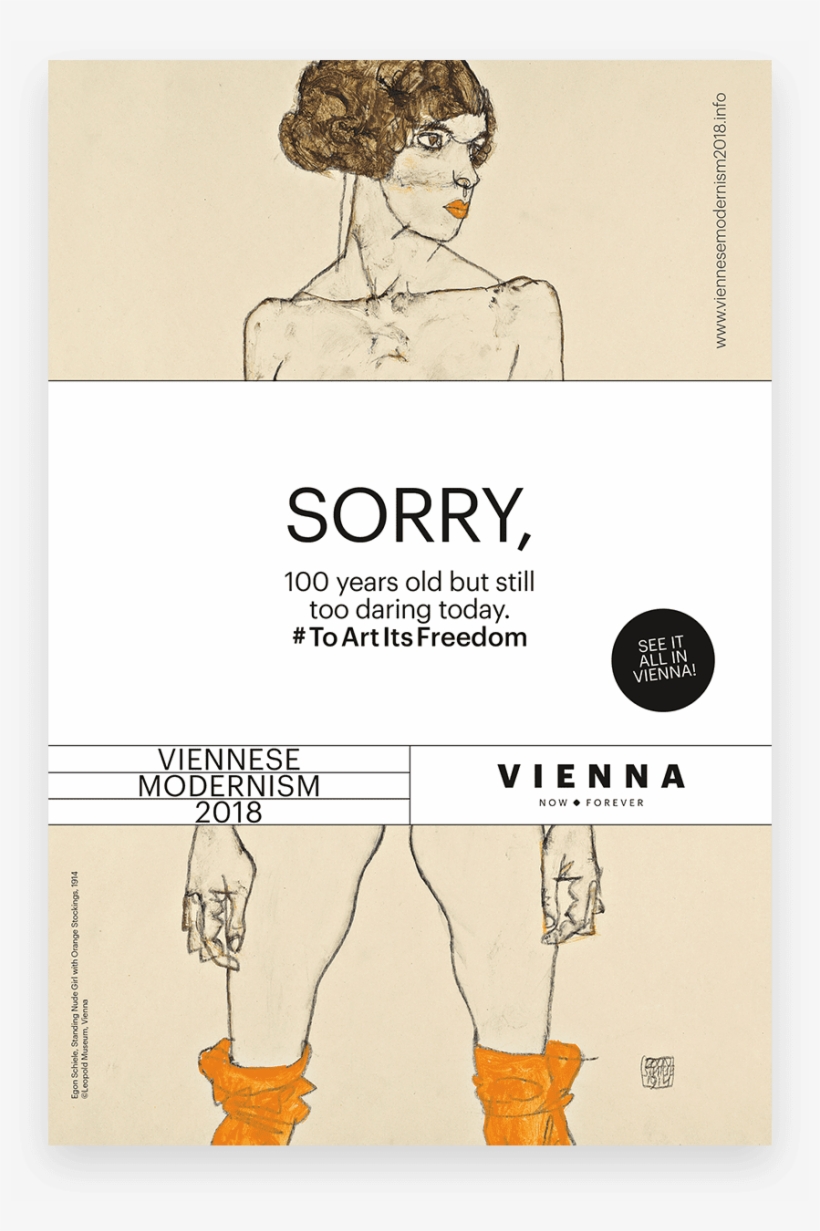 100 Years Old - Egon Schiele Kunstdruck: Stehendes Nacktes Mädchen, transparent png