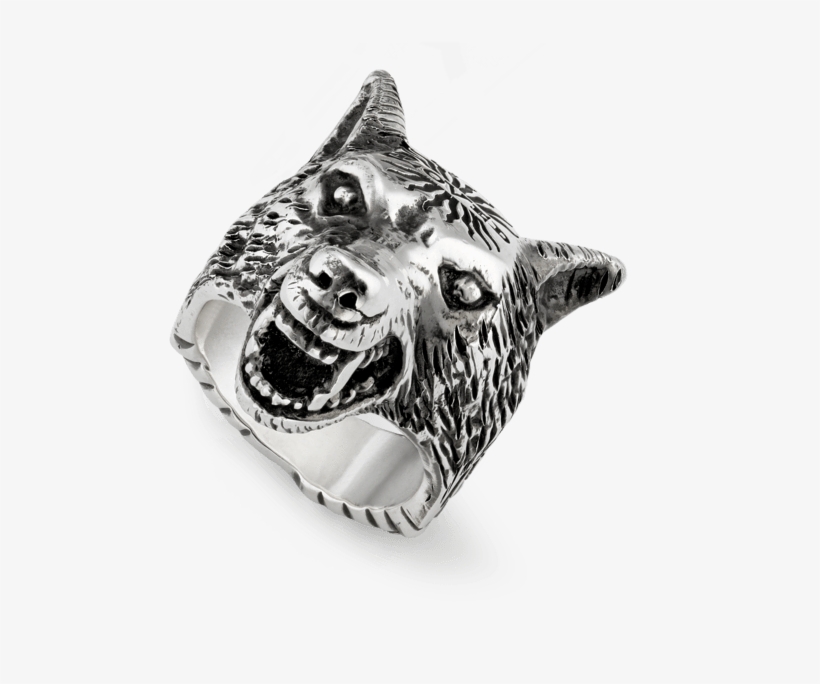 Gucci Wolf Ring Mens, transparent png