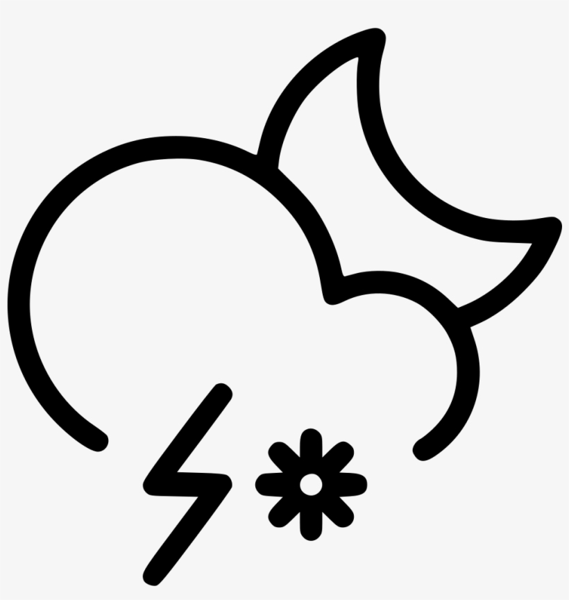Night Snow Storm Cloud Lightning Moon Comments - Cloud, transparent png
