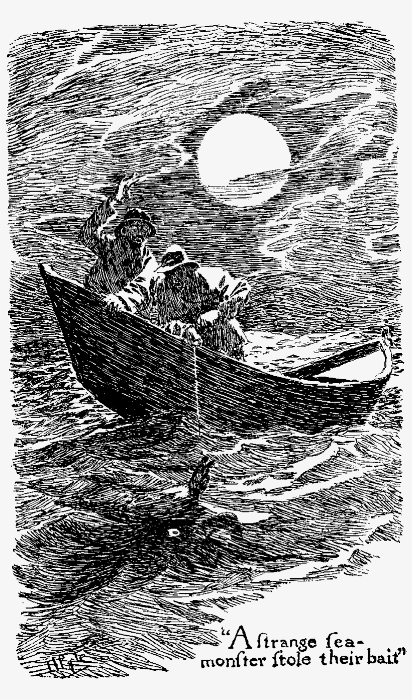 "a Strange Sea-monster Stole Their Bait" - Sea Monster, transparent png