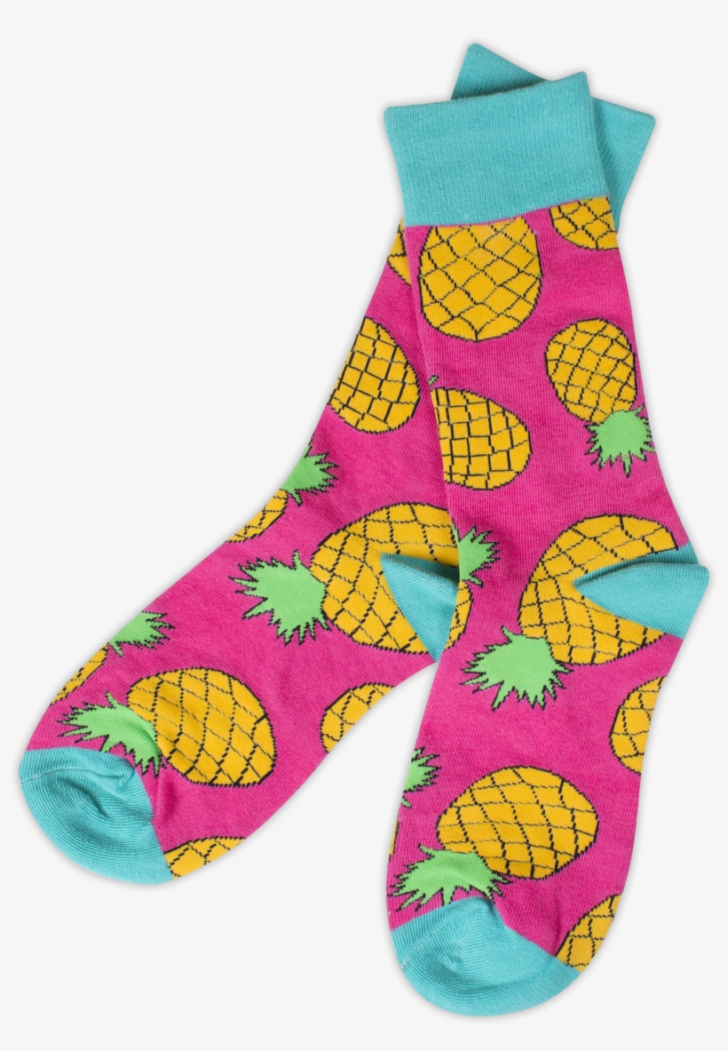 Pineapple Socks - Socksmith Pineapple Crew Socks Women's, transparent png
