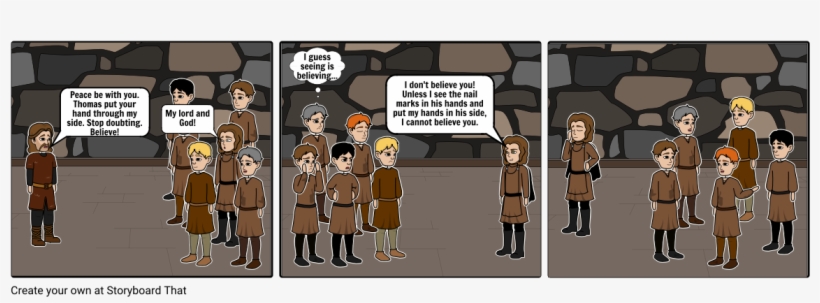 Jesus And Thomas - Cartoon, transparent png