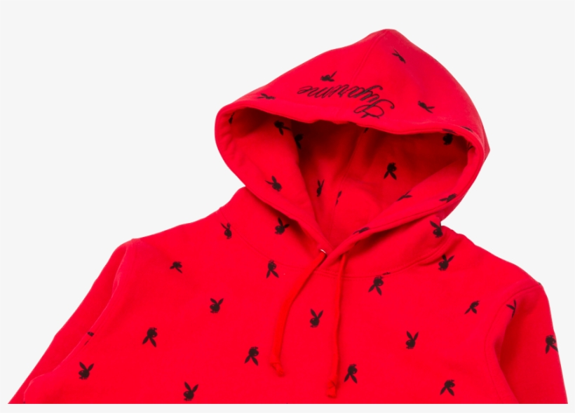 Supreme Playboy Hooded Sweatshirt, transparent png