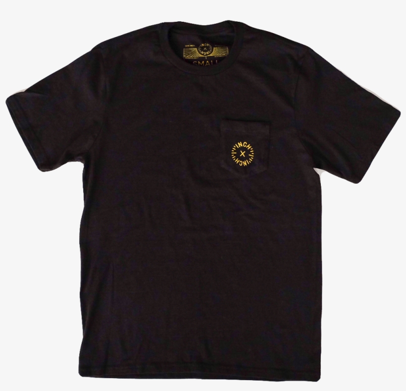 Image Of Inch X Inch Logo Pocket T-shirt - Black T Shirt Basic, transparent png