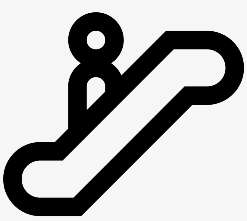 This Is A Picture Of A Person Going Up An Escalator - Escalator Logo Png, transparent png