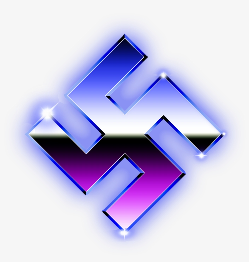 232kib, 1000x1000, Swastika - Fashwave Swastika Png, transparent png