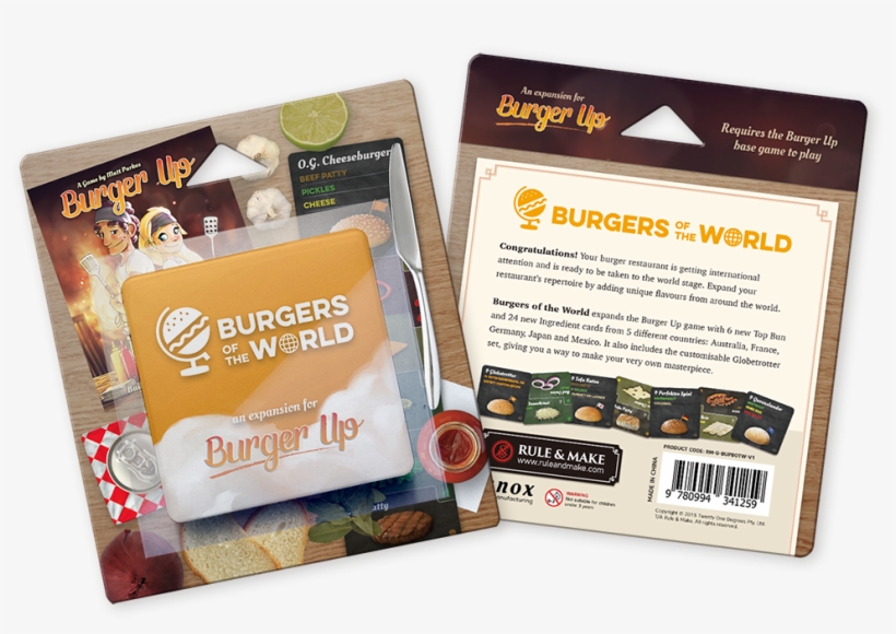 Burgers Of The World Expansion For Burger Up - Burger Up Burgers Of The World Expansion, transparent png