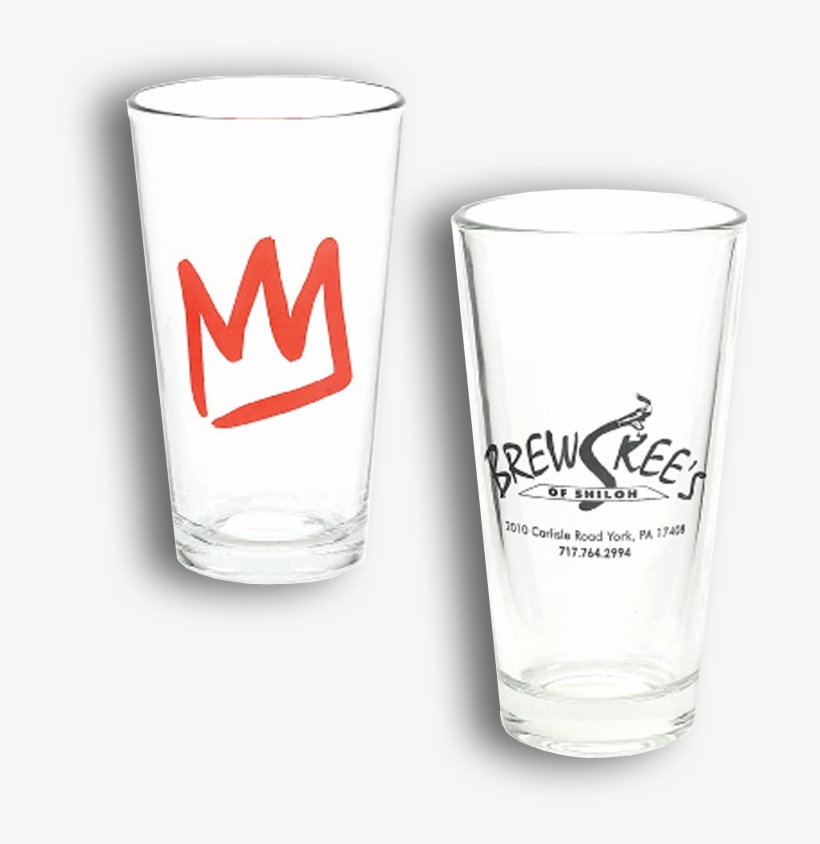 Pint Glasses - Custom 16 Oz Drinking Glass, 6.125" H X 3.375" Diameter, transparent png