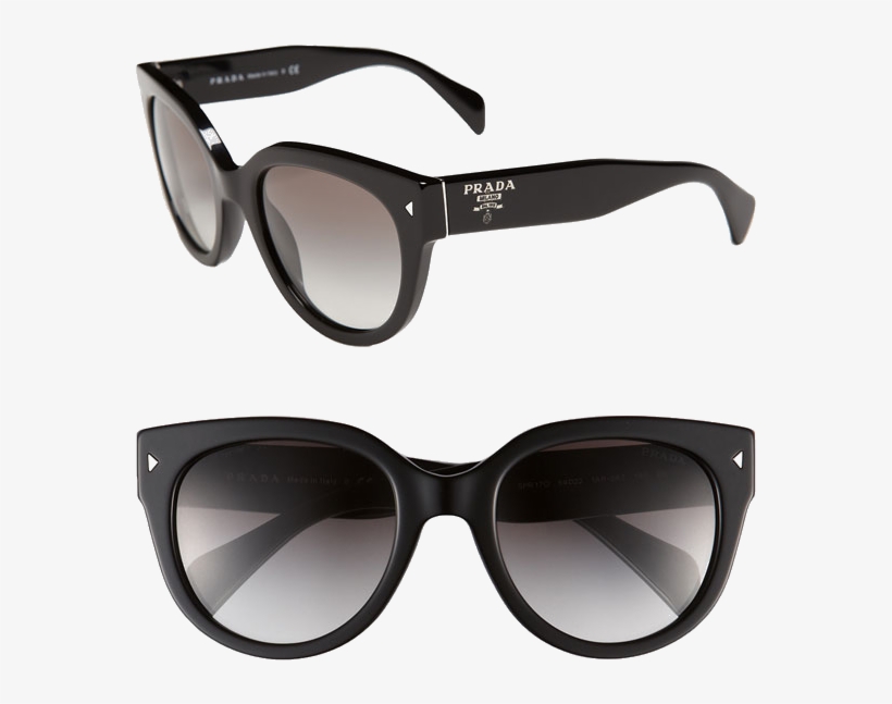 A Thread Of Red - Black Prada Cat Eye Sunglasses, transparent png