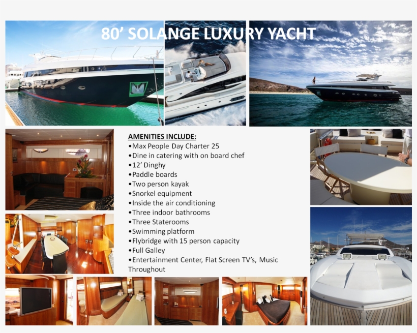 80′ Solange Luxury Yacht, transparent png