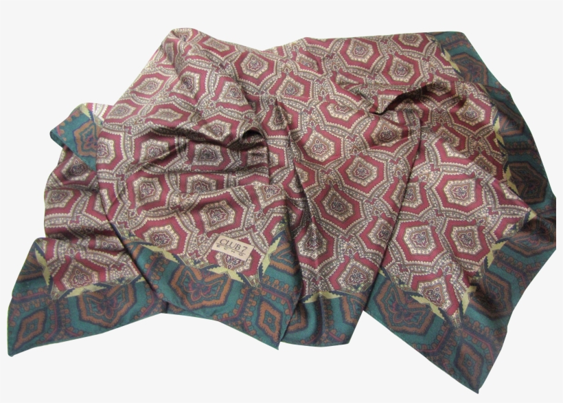 Elegant Paisley 35" Square Silk Scarf By Club 7 Echo - Scarf, transparent png