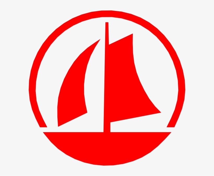 Sail Clipart Red Sailboat - Red Boat Clipart, transparent png