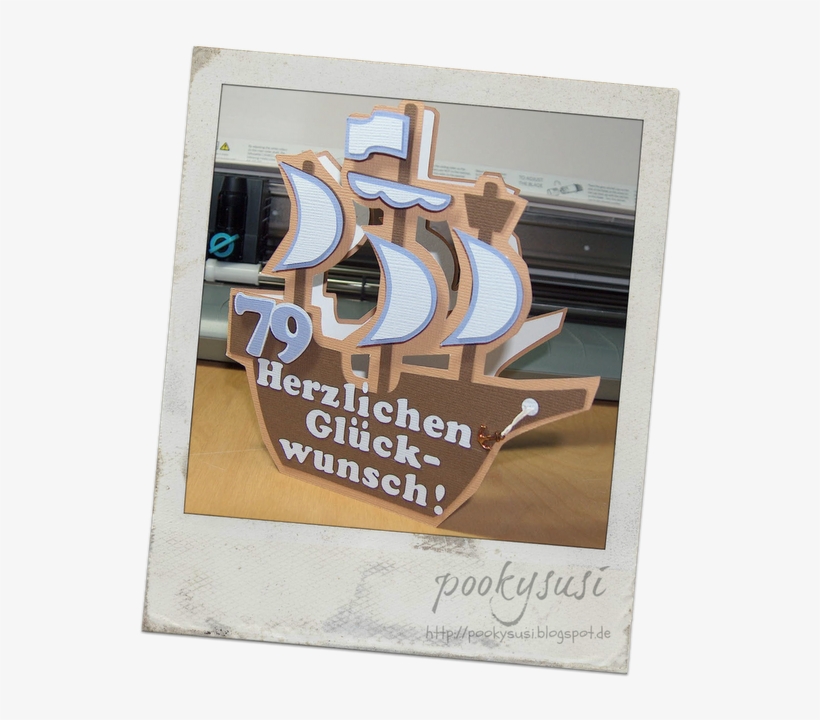 Sailboat Card With Silhouette Cameo - Sign, transparent png