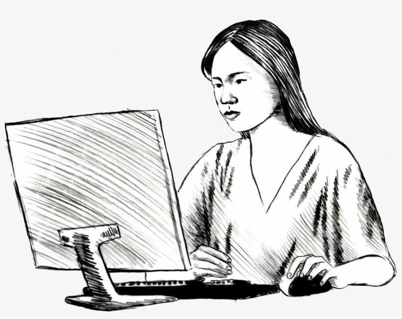 L Facing Nurse On Comp No Hat 900p - Nursing, transparent png