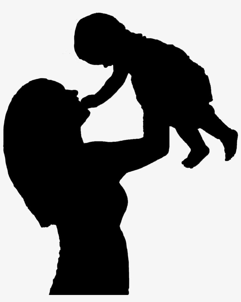 Baby Silhouette Png - Mom And Baby Silhouette, transparent png
