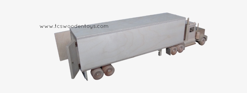 Cl73a Handmade Semi Tractor Truck And Box Trailer Toy - Trailer, transparent png