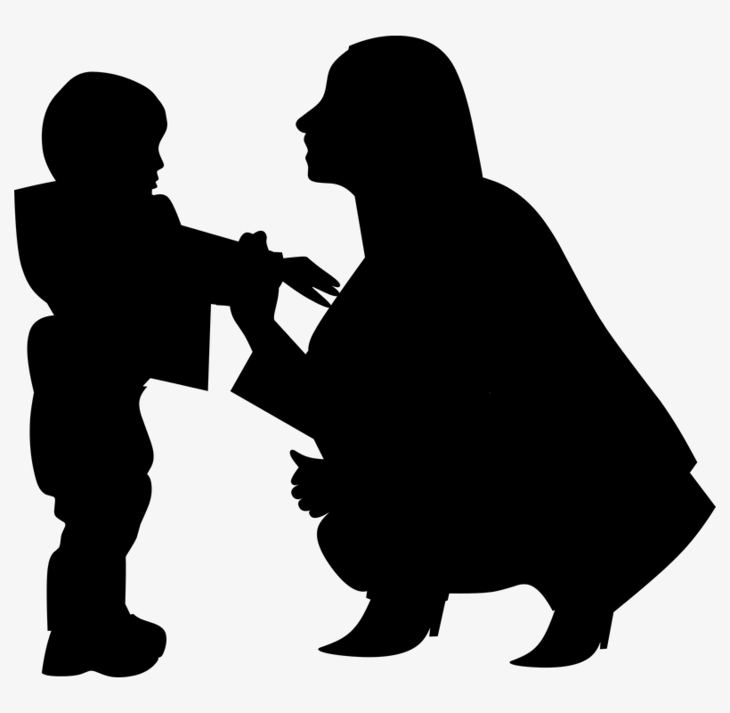 Silhouette, Mothers Day, Woman, Mother With Baby, Mom - Dia Das Mães Silhueta, transparent png
