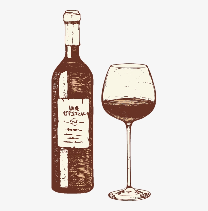 Mt Tabor Fine Wines Bottle And Glass - Drink, transparent png