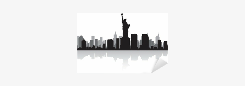 New York City Silhouette Sticker Pixers We - New York Skyline Silhouette Vector, transparent png