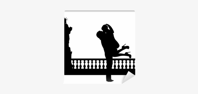 Couple In Love In New York Silhouette Wall Mural • - Wall Vinyl Sticker Decals Mural Room Design Pattern, transparent png