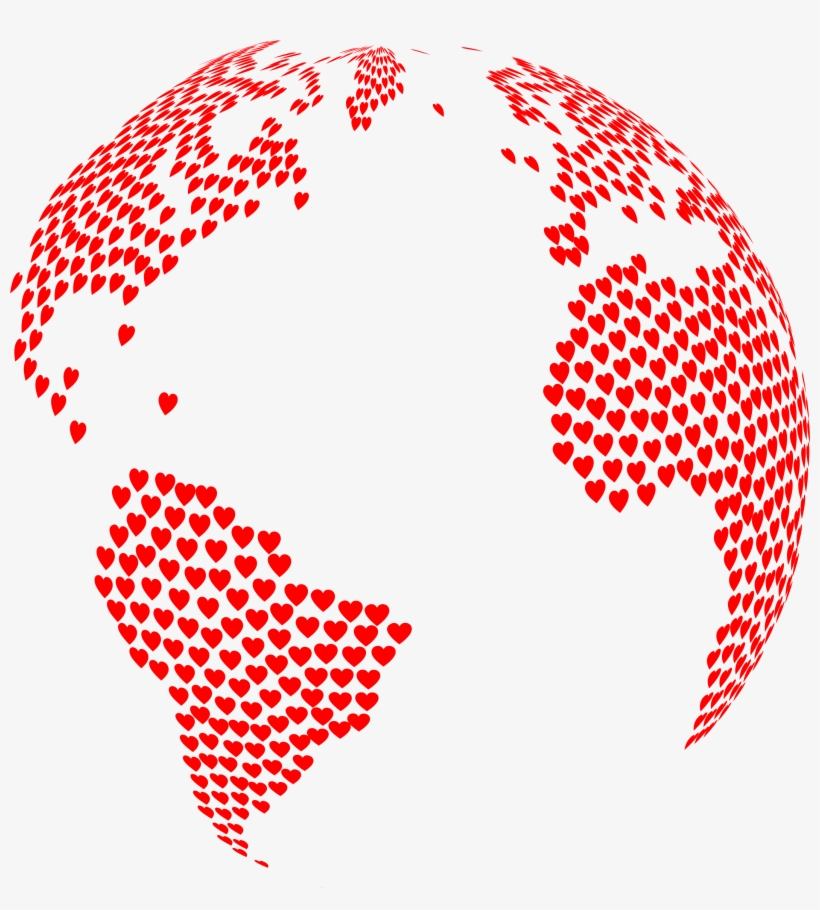 This Free Icons Png Design Of Hearts Globe, transparent png