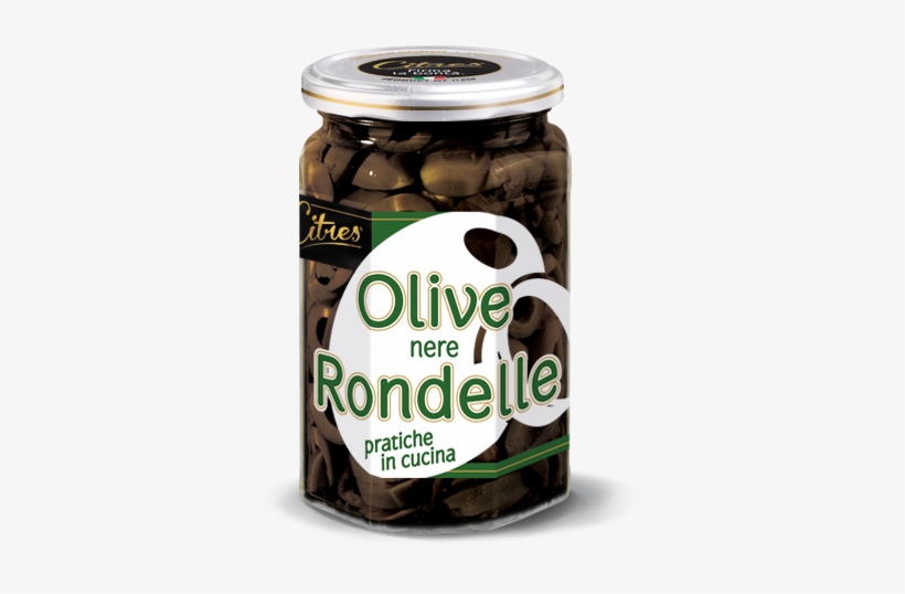 Sliced Black Olives - Citres Olive Verdi Snocciolate - Gr.540, transparent png