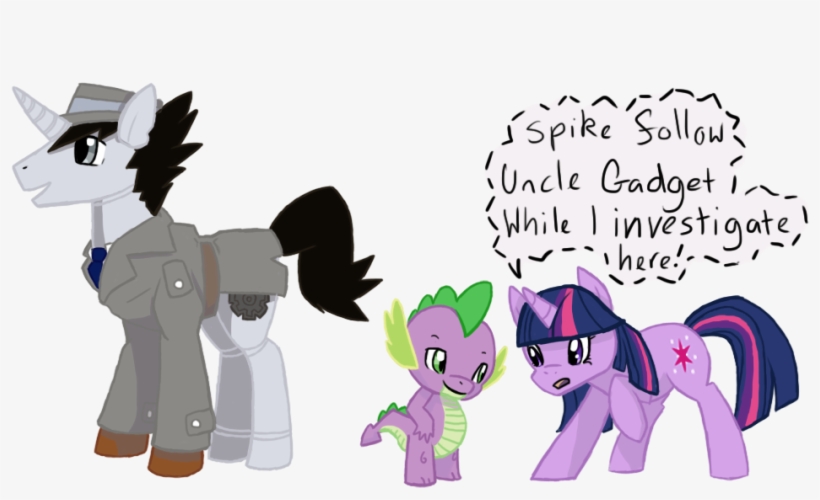 Eternity9, Inspector Gadget, Ponified, Safe, Spike, - Cartoon, transparent png