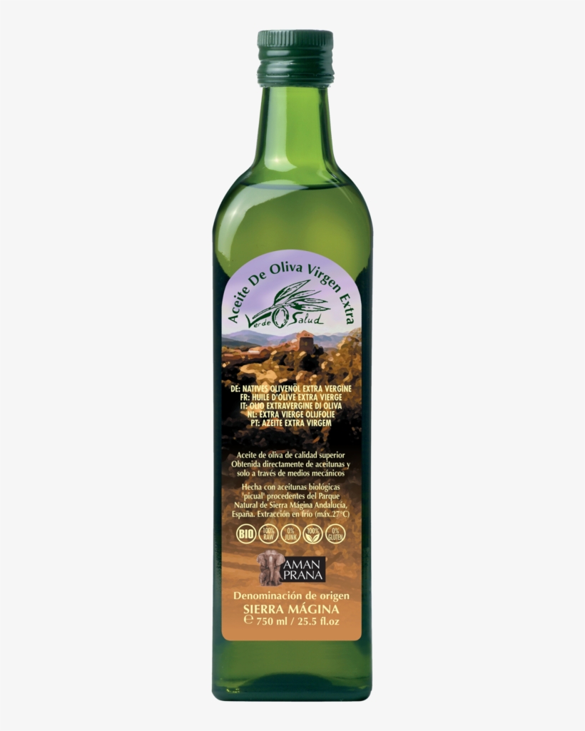 Download Amanprana Verde Salud Extra Virgin Olive Oil - Amanprana Olive Oil Verde Salud, Extra Virgin, transparent png