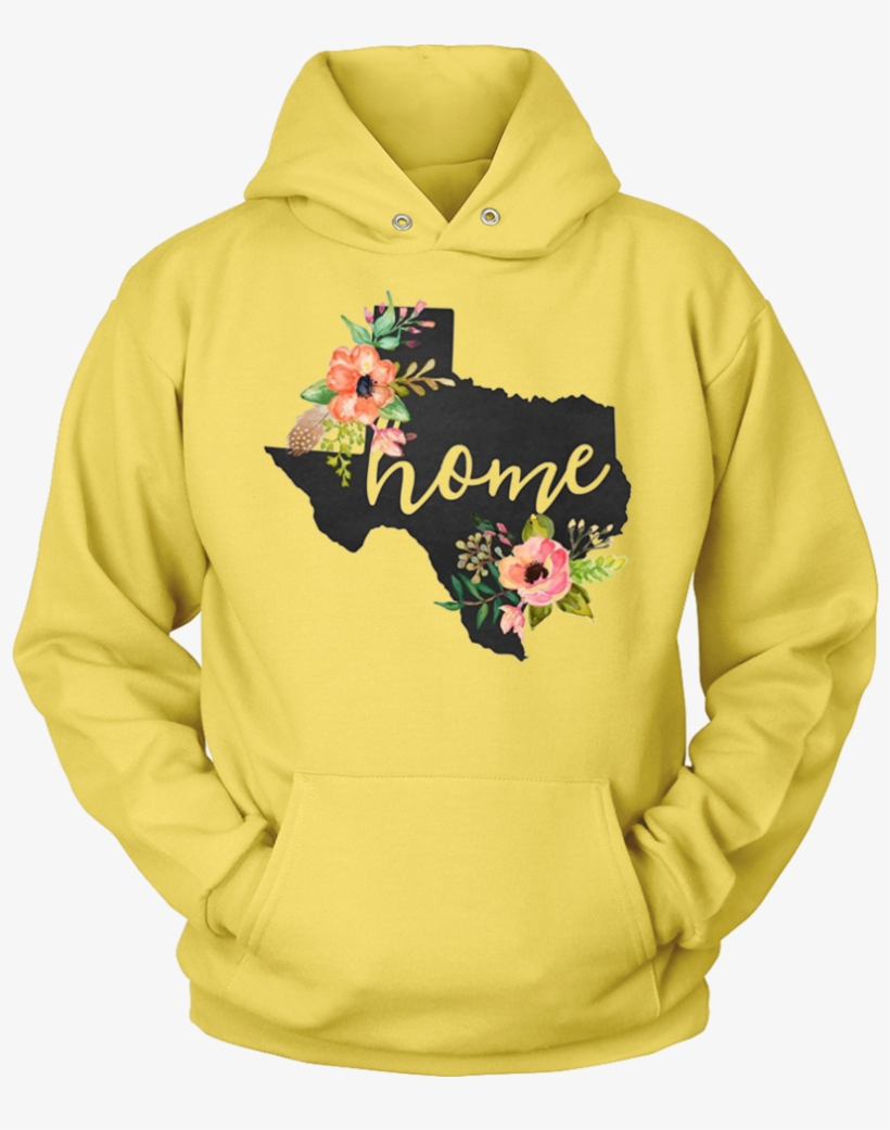 Texas Home Chalkboard Watercolor Flowers State T-shirt, transparent png