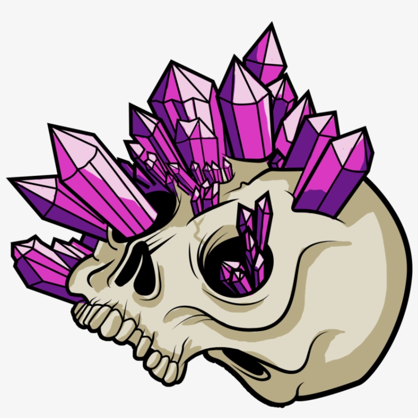 Crystal Skull Sticker, transparent png