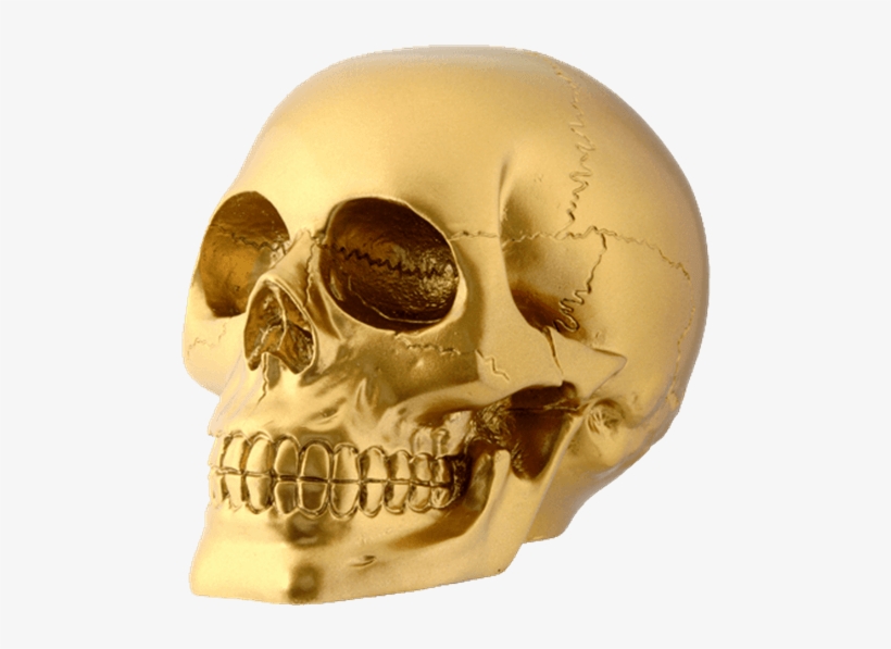 Gold Skull - Gold Skull Home Decor, transparent png