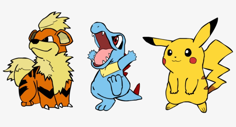 Some People Seemed To Like My Pikachu, So I Added Totodile - Growlithe Pikachu, transparent png