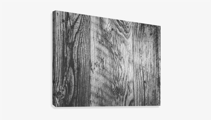 Vintage Wood Texture Background In Black And White - Canvas Print, transparent png