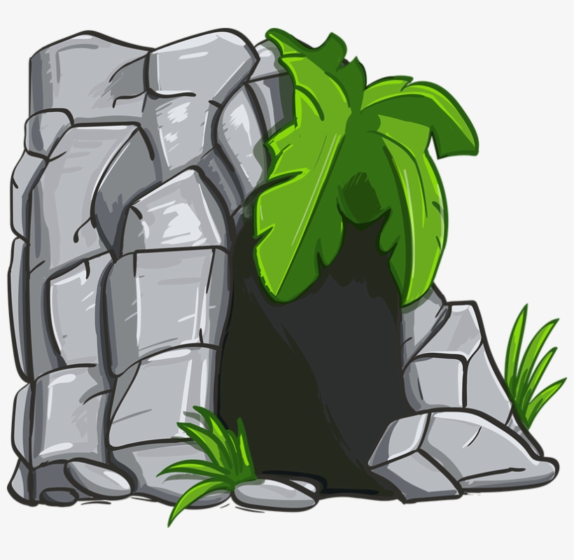 Cave, Stone, Rock, Fern, Paleozoic Era, Entrance - Clipart Cave, transparent png