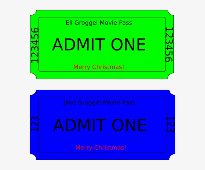 Ticket Clip Art At Clker Com Vector - Clip Art, transparent png