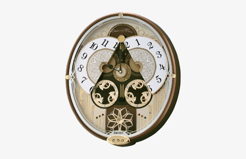 Seiko Melodies In Motion Wall Clock Swarovski Crystals, transparent png