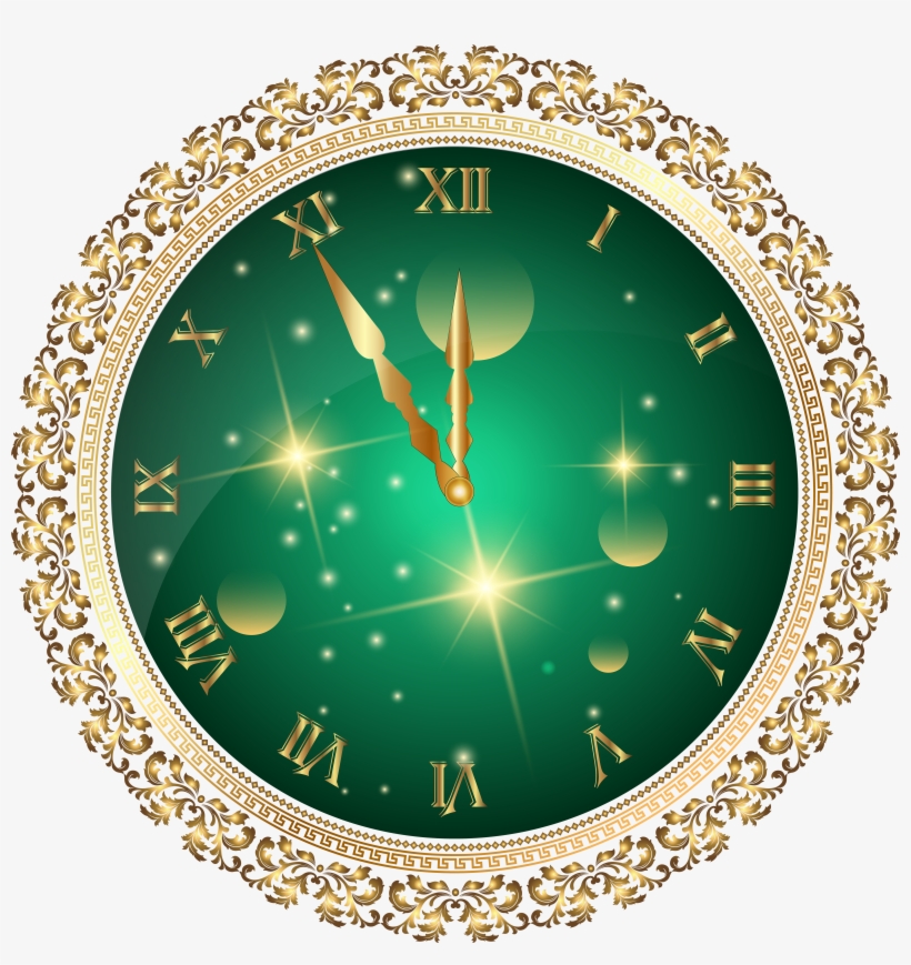 New Year Clock Png, transparent png