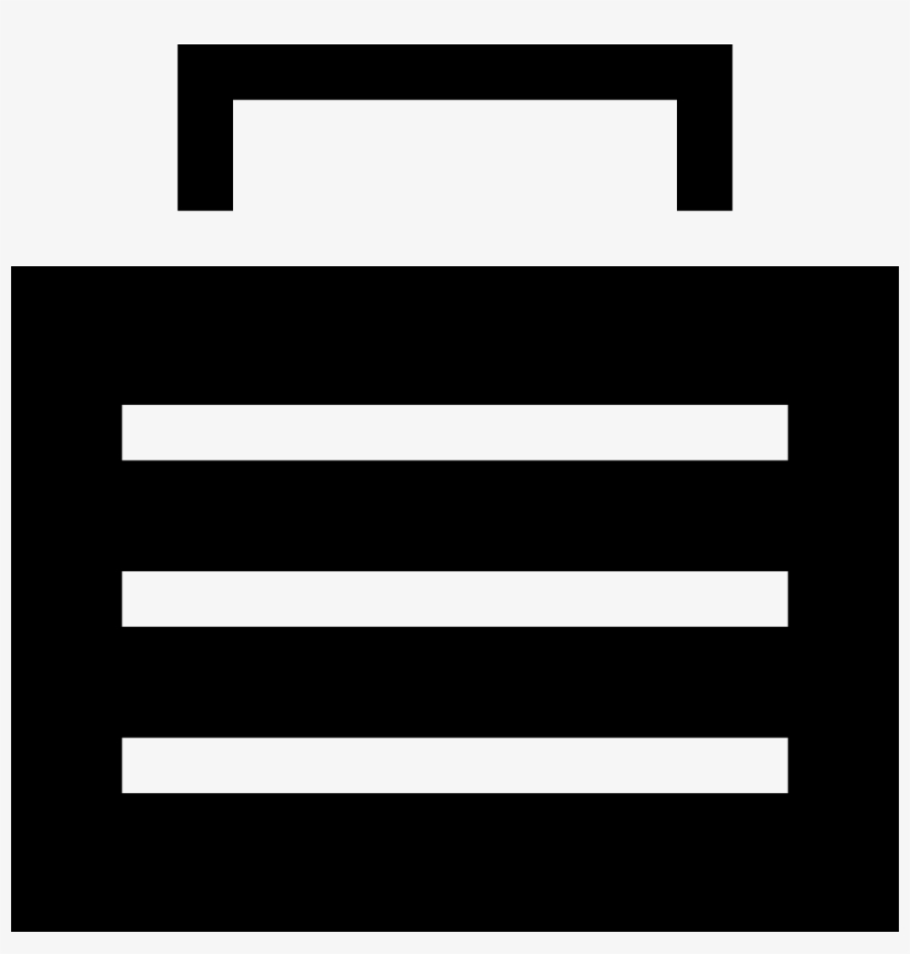 Briefcase In Black With Three White Lines Comments - Three White Lines Png, transparent png