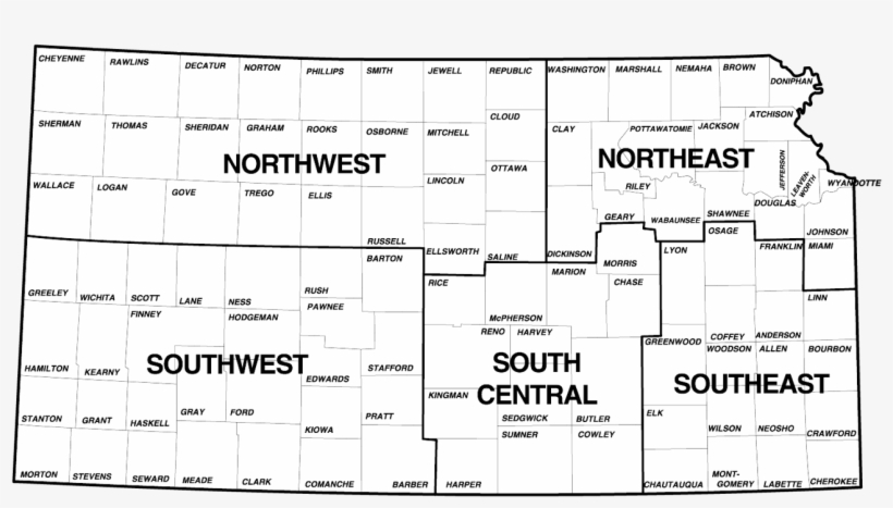 Waterfowl Reports - Regional Map Of Kansas, transparent png