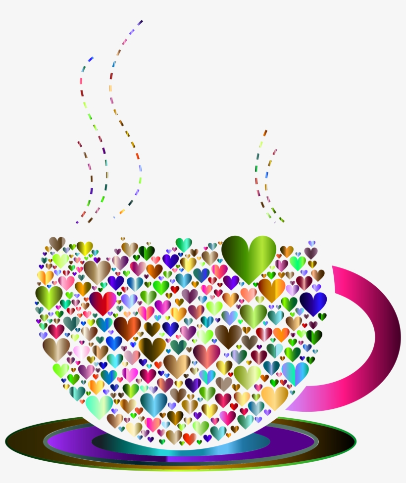 Prismatic Love Hearts Coffee By Lin Chu 5 Vector Royalty - Portable Network Graphics, transparent png