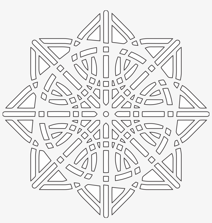 Flower Tikigiki Abstract Element 54 Black White Line - Line, transparent png