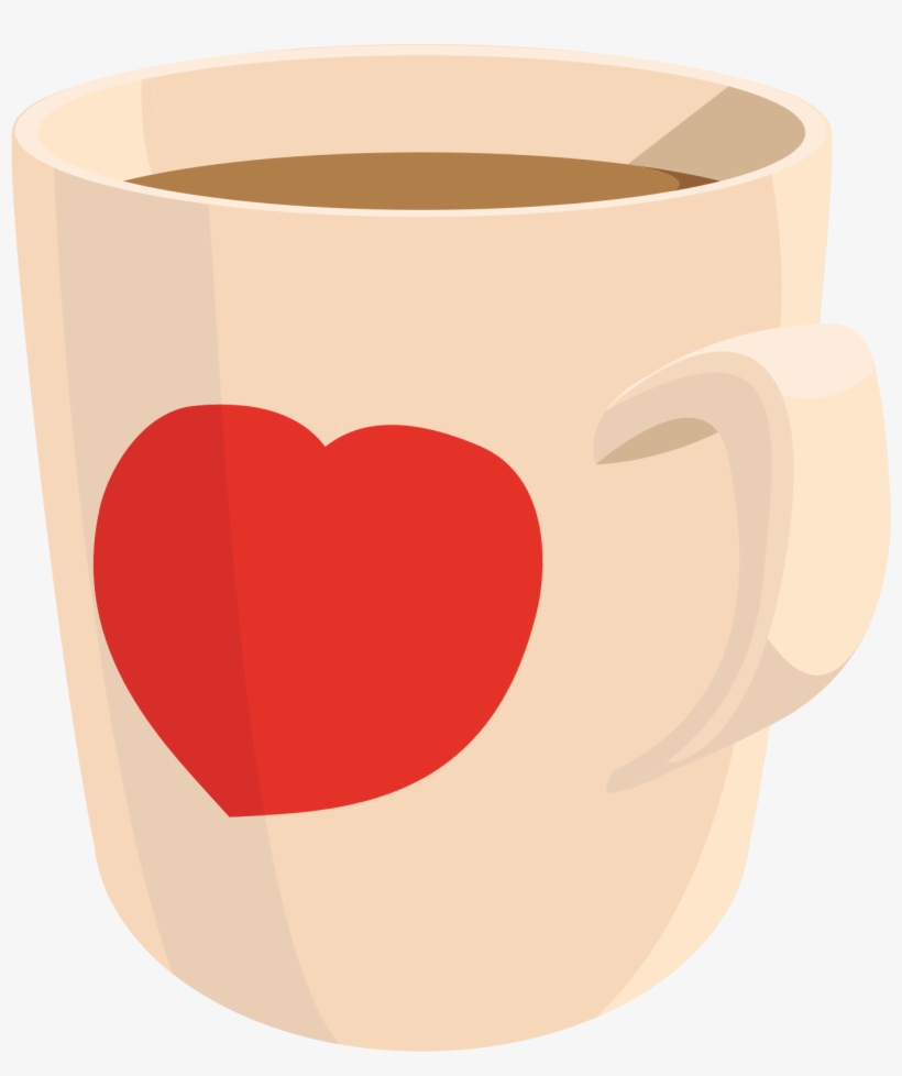 Graphic Free Library Big Image Png - Clipart Heart Coffee Cup, transparent png