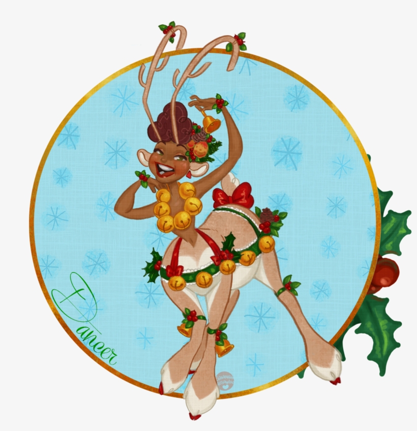 • Christmas Reindeer Santa Festive Vintage Holidays - Santa Claus's Reindeer, transparent png