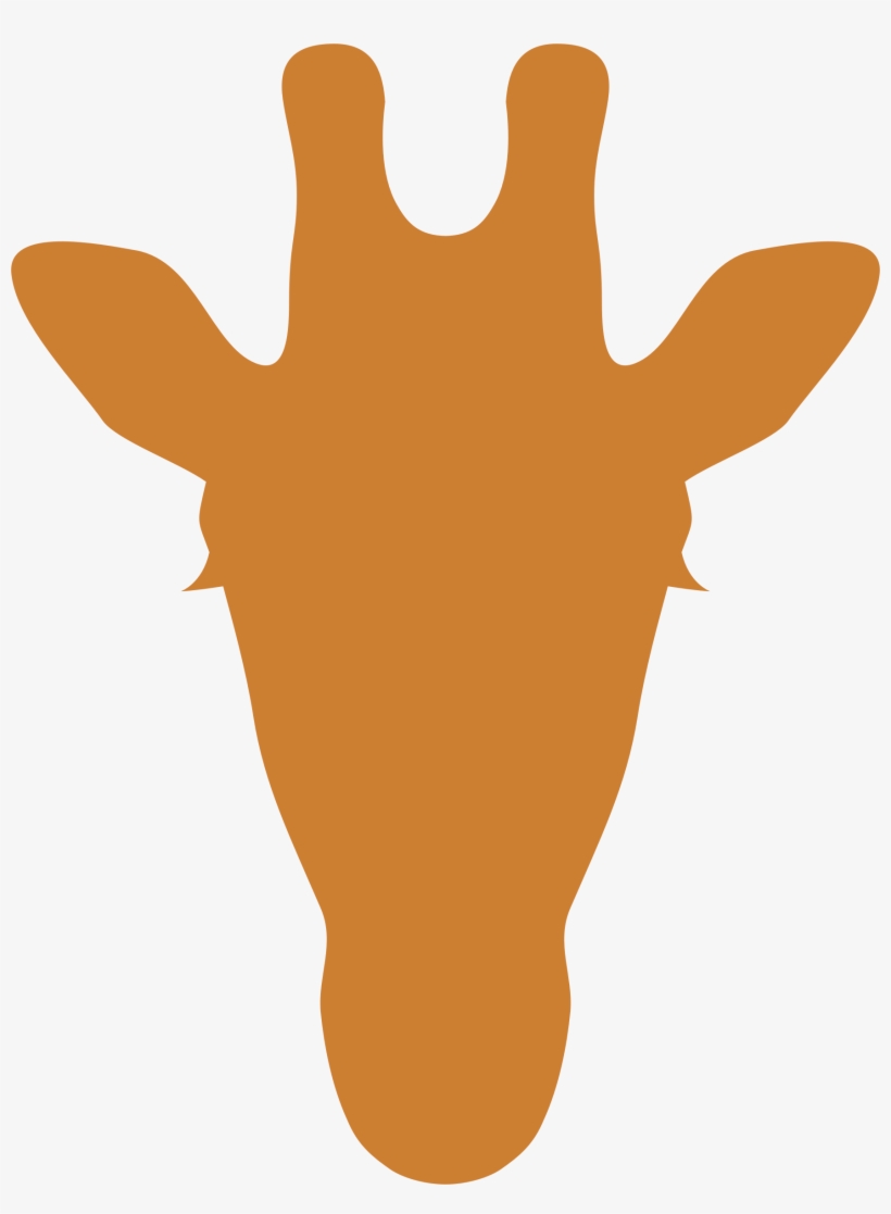 Giraffe By @arielco, Silhouette Of A Giraffe's Head, - Giraffe Head Silhouette, transparent png