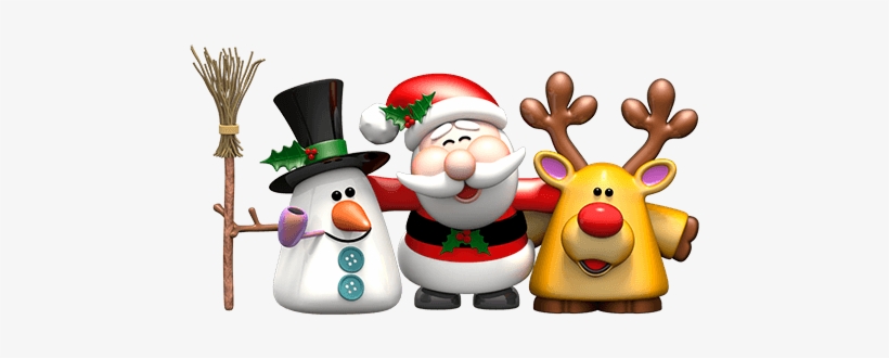 Snowman, Santa Claus And Reindeer Rudolph - Muñecos Navideños 2017 En Png, transparent png