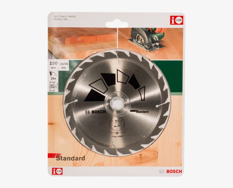 Circular Saw Blade Standard - Bosch Circular Saw Blade Gt Wo H 150x20-24, transparent png