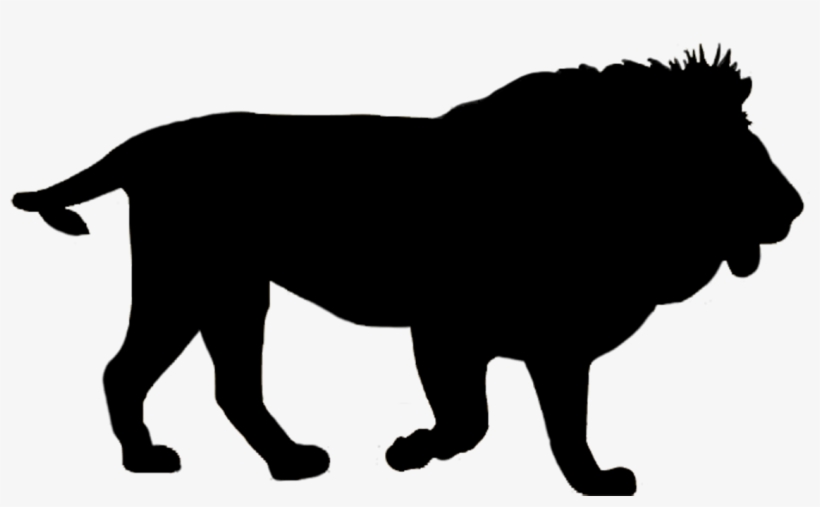 Silhouette Clipart Wild Animal - Lion Silhouette Transparent Background, transparent png
